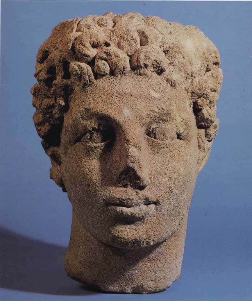 Head of Mercury found at Uley, now in the British Museum
