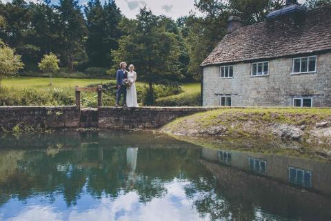 mill pond reflection owlpen wedding