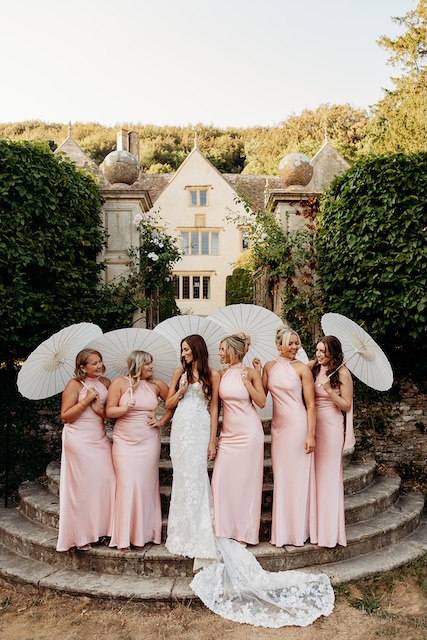 Owlpen Manor wedding bridesmaids