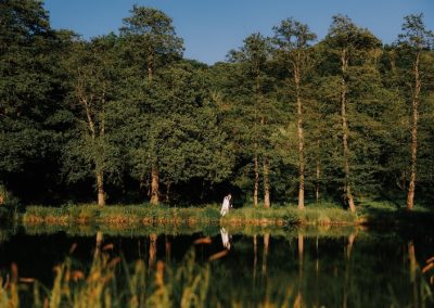 Swimming lake at Owlpen Manor